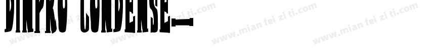 DINPRO CONDENSE字体转换